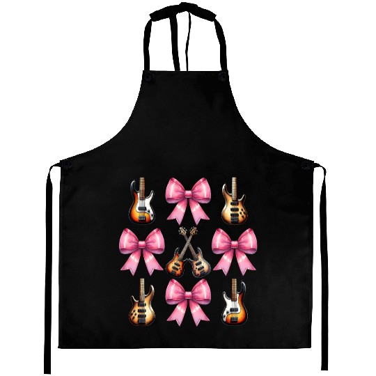 Coquette Bow Bass Player Bassist Guitarist Guitar Aprons