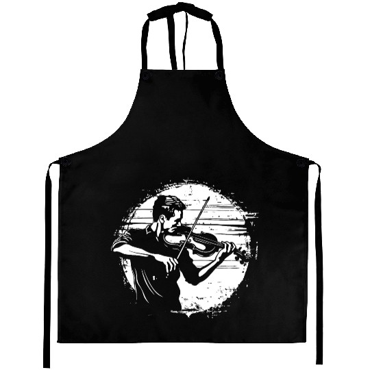 Violin Boy Sketch Aprons