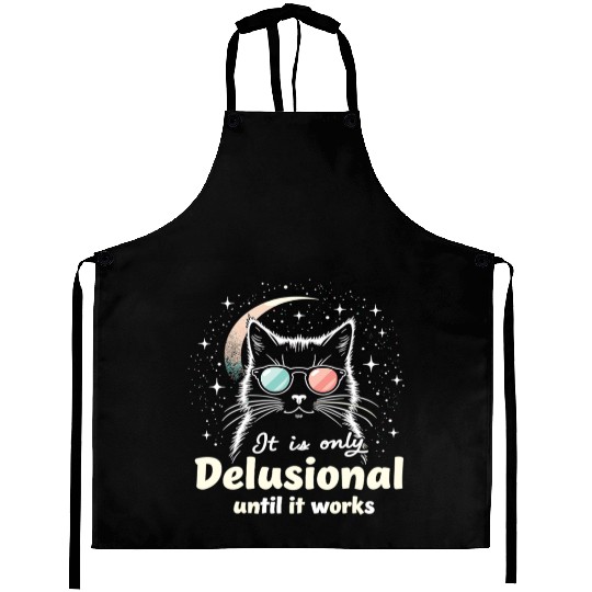 Delusional Cat Cat Retro Cats Cat Lovers Aprons