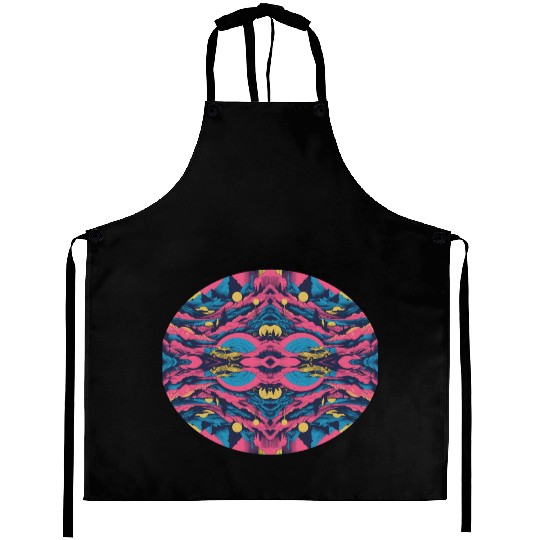 Risograph Nature Car Art - Colorful Aprons