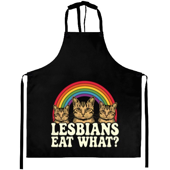 Lesbians Eat What Vintage LGBT Funny Pride Month Aprons