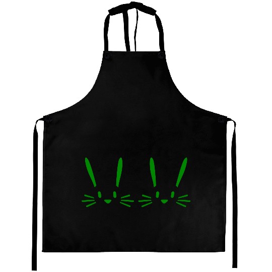 2 Rabbits Team Two Green Friends Party Crew Cool Aprons