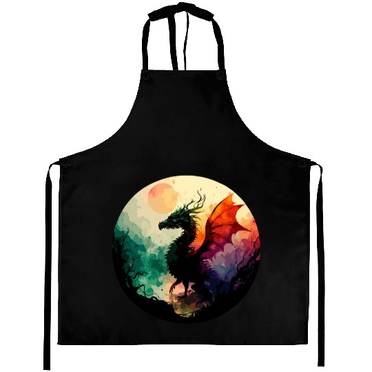 Abstract Dragon Aprons