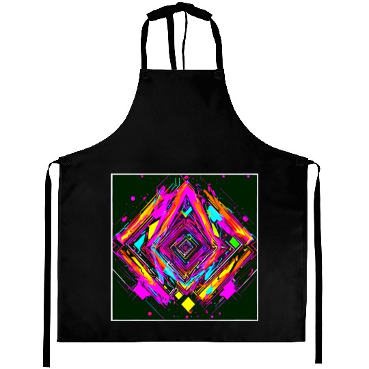 Neon Colors Vintage Party Rave Aprons