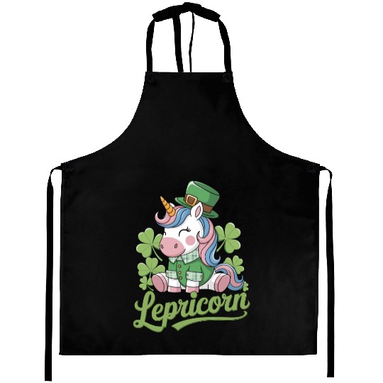 Lepricorn St Patrick's Day Magic Vibes Aprons