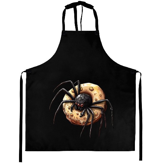 Donut Spider Funny Creative Motif Aprons