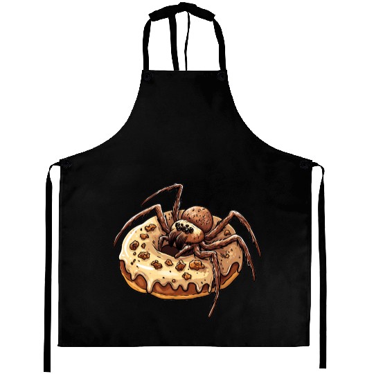 Donut Spider Funny Creative Motif Aprons