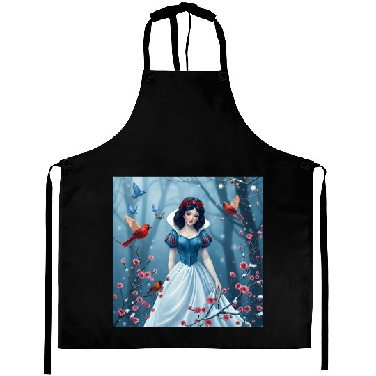 Snow White fantasy with birds. Aprons