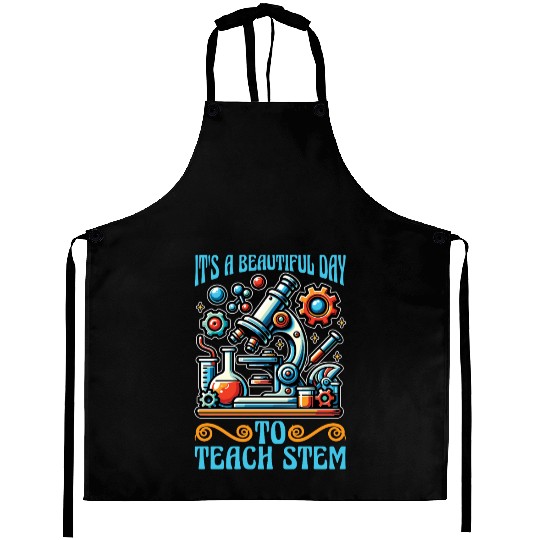 STEM Teacher It's A Beautiful Day Computer Science Aprons