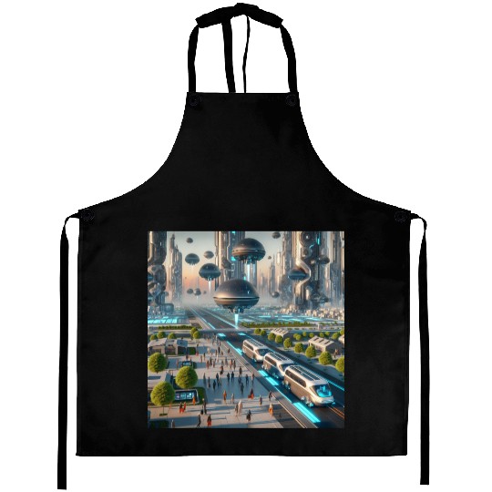 Futuristic Cities & Vehicles Aprons