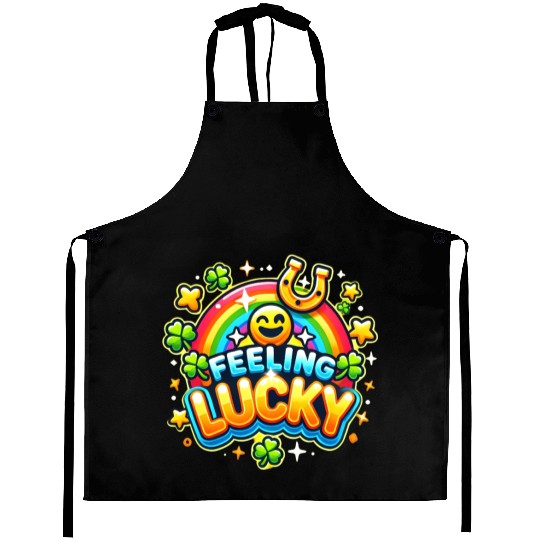 Feeling Lucky - Vibrant Celebration Design Aprons