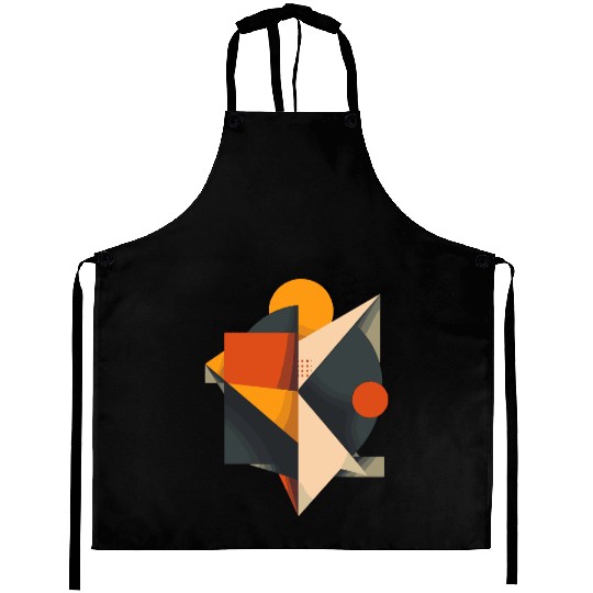 Modern Retro Geometric Composition Aprons