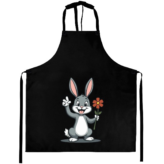 Funny Easter Bunny Cute Bunny Easter Aprons