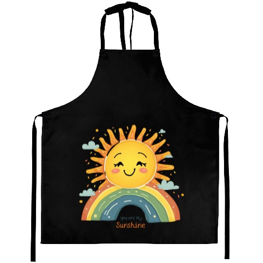 You Are My Sunshine – Happy Sun & Rainbow Design Aprons