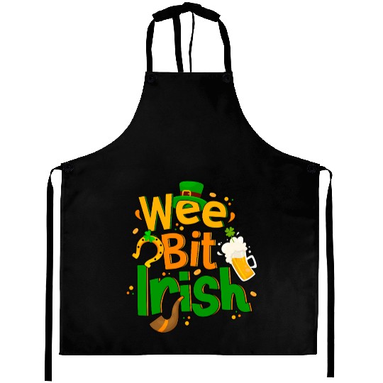 Wee Bit Irish Aprons Drinking Irish Lover