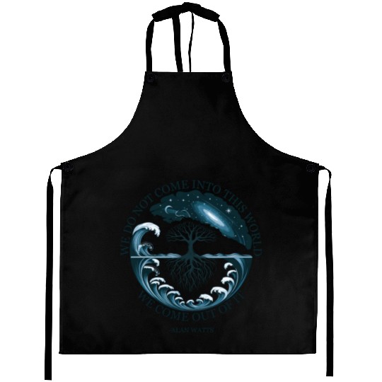 Cosmic Tree of Life Alan Watts Quote Design Aprons