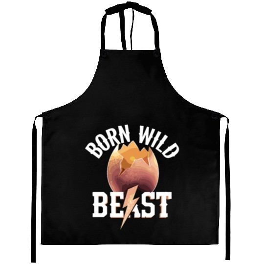 Born Wild Beast Eggshell Lightning Adventure Aprons