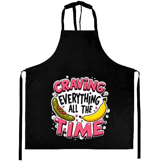 Pregnancy Cravings Funny Maternity Food Baby Bump Aprons