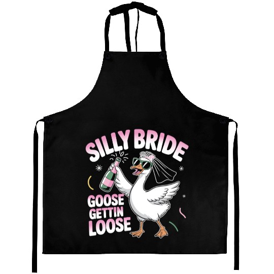 Funny Bachelorette Wedding Silly Bride Goose Aprons