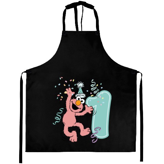 Sesame Street Birthday Design With Elmo One Year Aprons