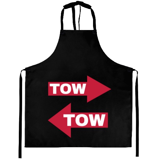 tow arrow red moving automotive because racecar Aprons