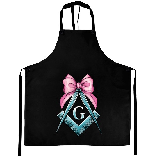 Coquette Bow Square Compass Freemasonry Mom Aprons