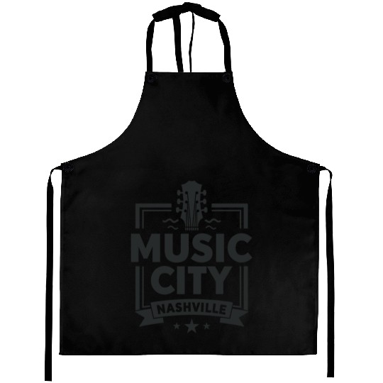 Music City Nashville Guitar Tennessee Aprons
