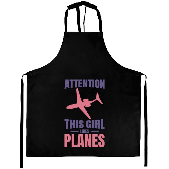 Plane Lover Girl Aprons
