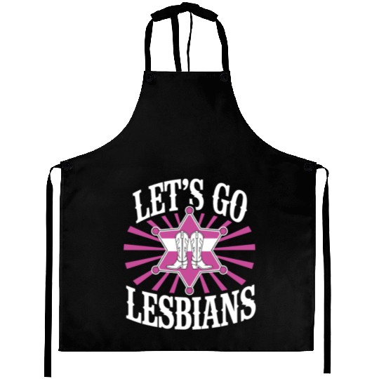 Let’s Go Lesbians Subtle Lesbian Pride Aprons