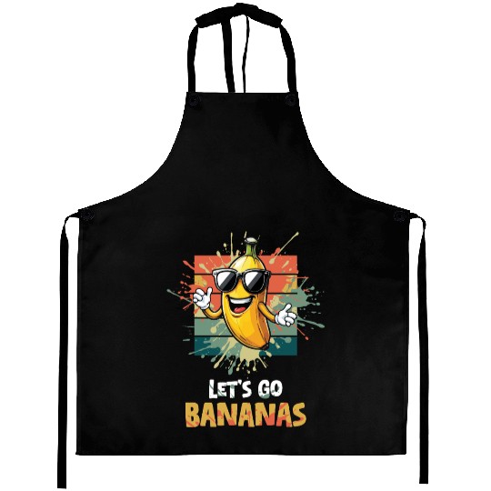 Retro Funny Banana Meme Let Us Go Banana Aprons