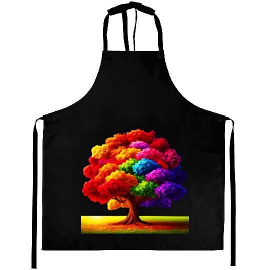 Rainbow colours Spectrum Tree Aprons