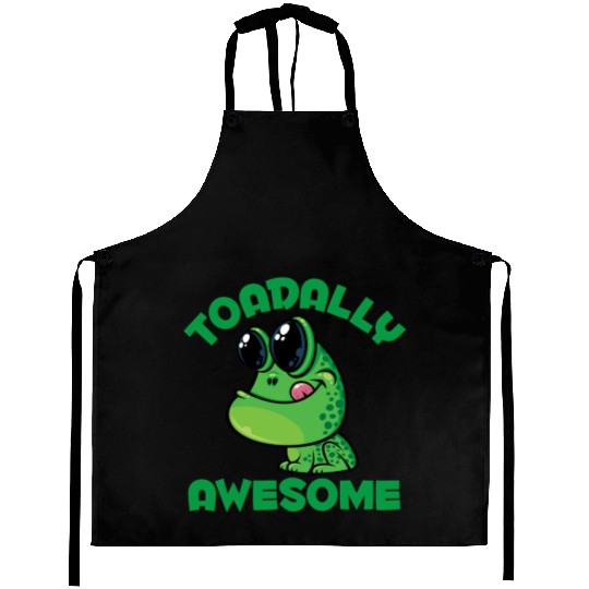 Toadally Awesome Happy Cartoon Toad Aprons