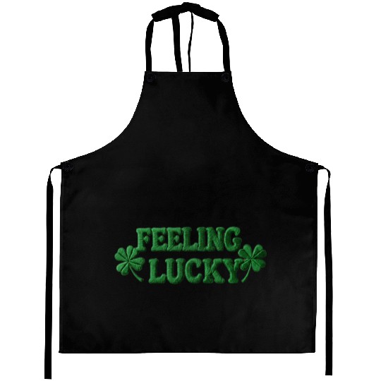 Feeling Lucky Shamrocks Clover Aprons