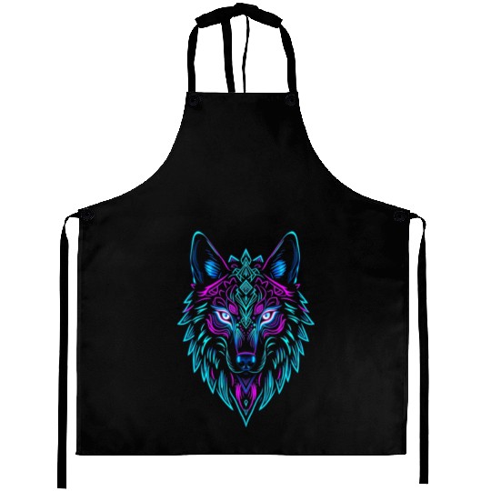 wolf face Aprons