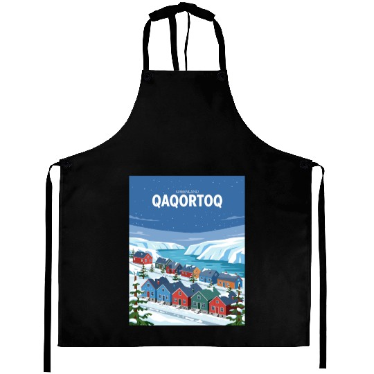 Qaqortoq, Greenland Winter - Colorful Arctic Villa Aprons