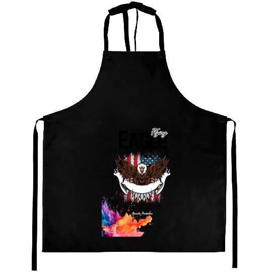 Eagle Full American Flag Bald Eagle Feather Style Aprons