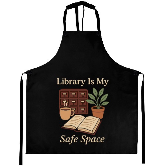 Library Nerd Book Lover Introvert Quiet Life Aprons