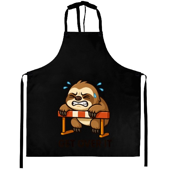 Sloth hurdler quote get over it Aprons