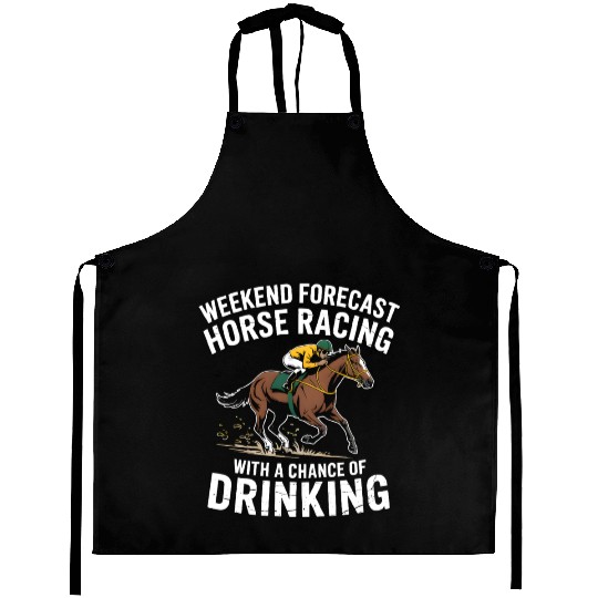 Retro Horse Racing "Chance of Drinking" Weekend Aprons