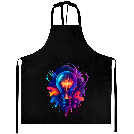 Creative Light Bulb with Neon Splash Aprons