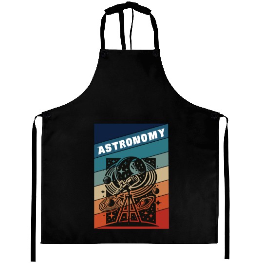Astronomy Retro Style Aprons