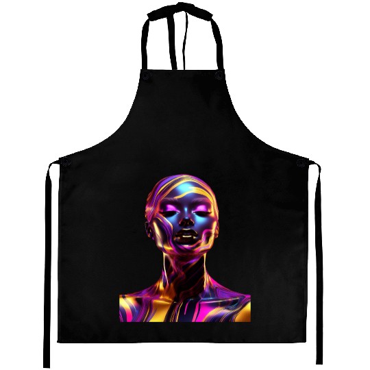 Black & Gold Marble Goddess Aprons