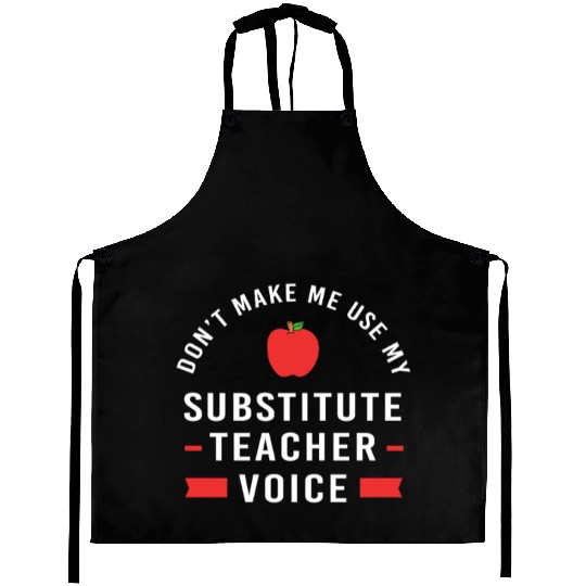 Back To School Substitute Teacher Aprons
