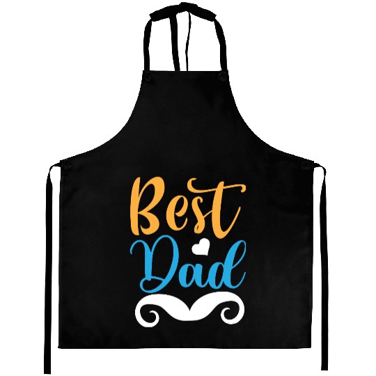 Best Dad Bold Typography Aprons