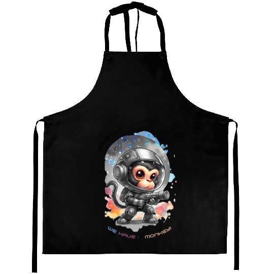 Houston We Have A Monkey Aprons