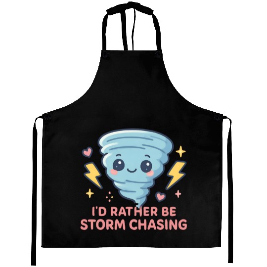 I'd Rather Be Storm Chasing Weather Meteorologist Aprons