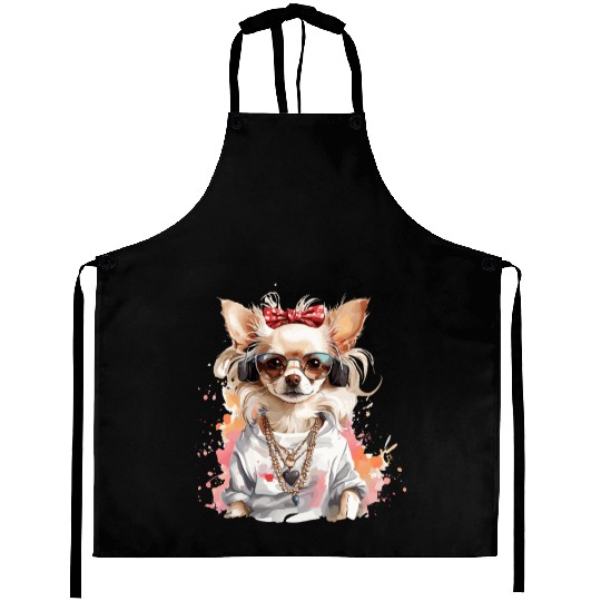 Bling Chihuahua Aprons