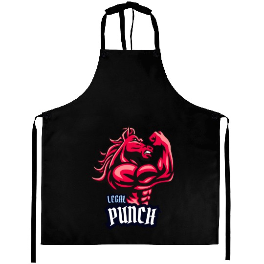 Legal Punch–Power Horse Gym Aprons for Fitness Lovers