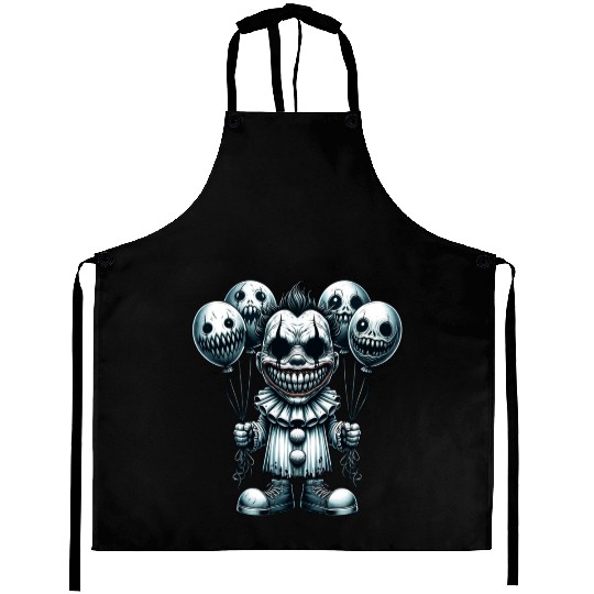 Balloon Horror Clown – Creepy Carnival Nightmare Aprons