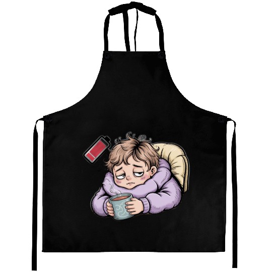 Social Battery 0% – Please Do Not Disturb Aprons